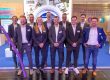 Team der sowis GmbH auf der ConSozial 2024 vor dem Messestand.